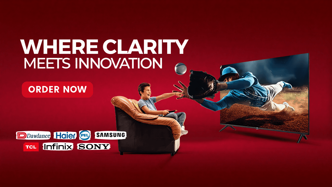Promotional banner for TVs